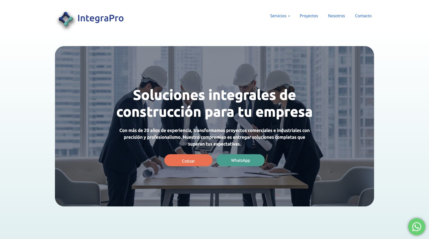 Preview of Corporate website for industrial construction services