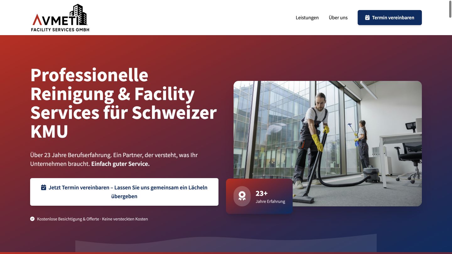 Preview — Headless website for cleaning and maintenance services